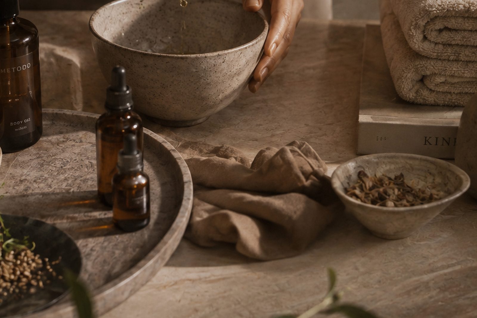 Texture e oli utilizzati nei rituali OlistiCare